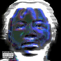 an image of a man with a blue face